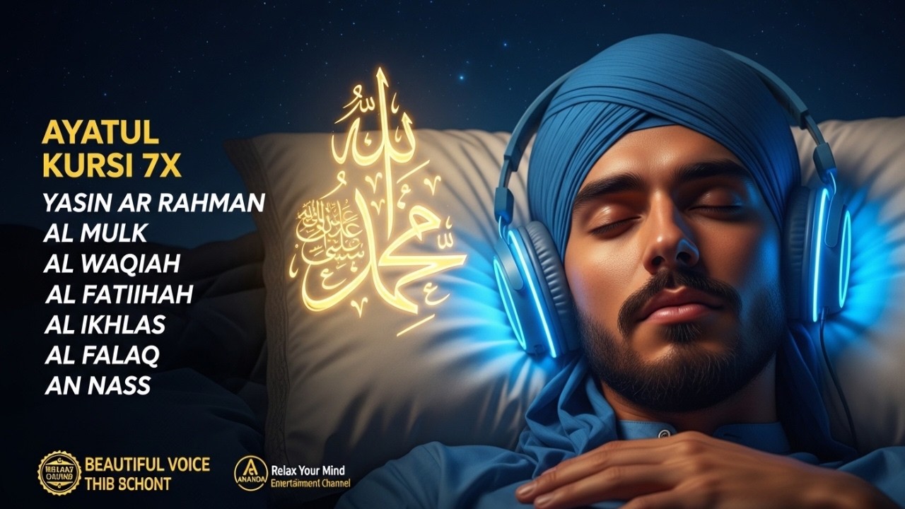 The heart touching voice of Ayat Kursi 7x,Surah Yasin,Ar Rahman,Waqiah,Al Mulk,Kahfi,Ikhlas,Falaq...