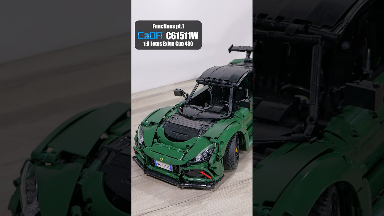 CaDA 1:8 Lotus Exige Cup 430 Functions 1 | CaDA C61511W Sport Car Showcase Building Blocks Toy 2025