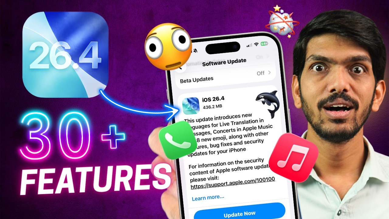 iOS 26.4 Stable Update Released - What's New in Hindi - 30+ Features of iOS 26.4 Explained