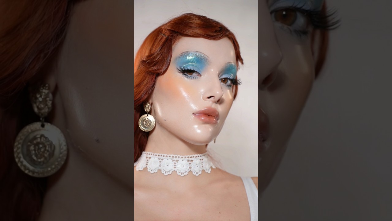 Porcelain doll makeup#makeup #porcelain #asmr #molchanovamua
