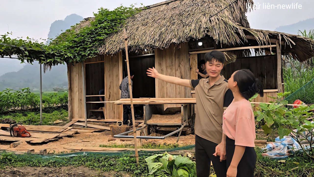 Full video of Ly Tu Lien and Tien completing the construction of their new house.