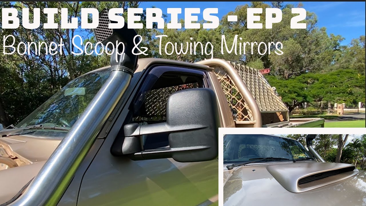 Nissan Patrol Build- Ep 2 |Spray-painting the Bonnet Scoop & Fitting Towing Mirrors|Surprise upgrade