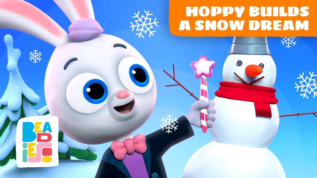 Hoppy builds a snow dream — art, friends & laughter | Beadies kids cartoons