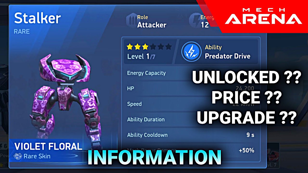 Stalker ⚡ Information - Price? Upgrade? Unlock? - Mech Arena