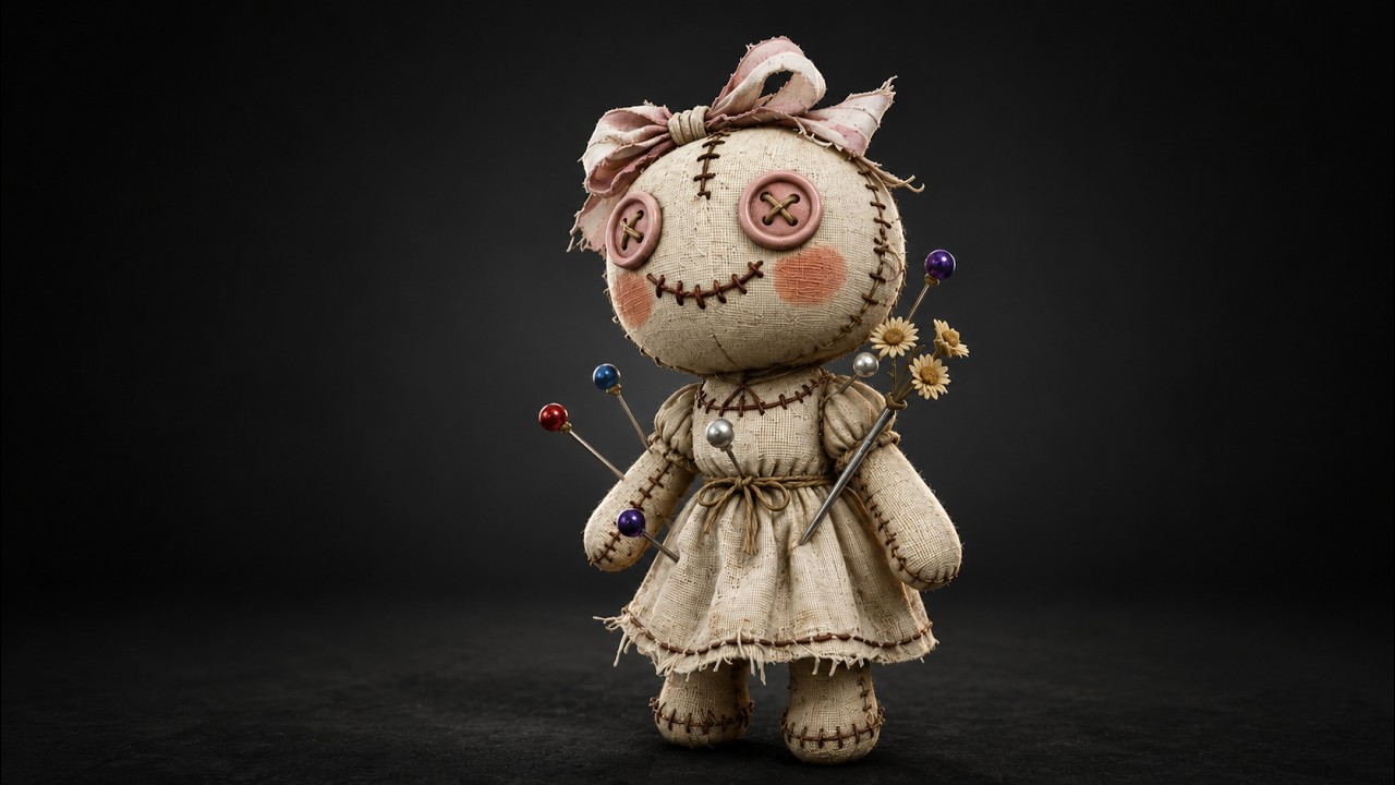 Cute Creepy Voodoo Doll 3D Model High Poly PBR