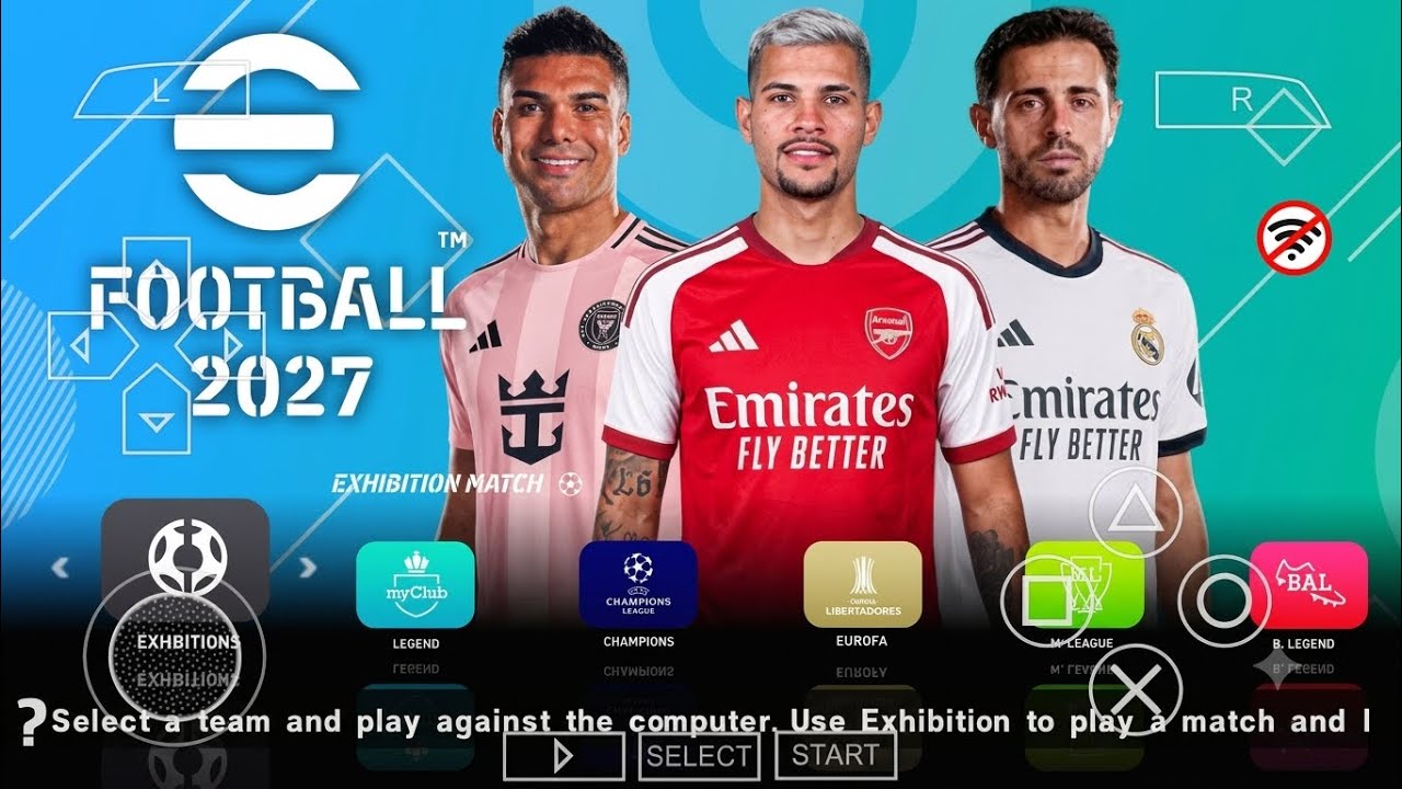 eFOOTBALL PES 2027 PPSSPP Камера PS5 Android Оффлайн Новые комплекты формы 2026/27 Реальные лица ...
