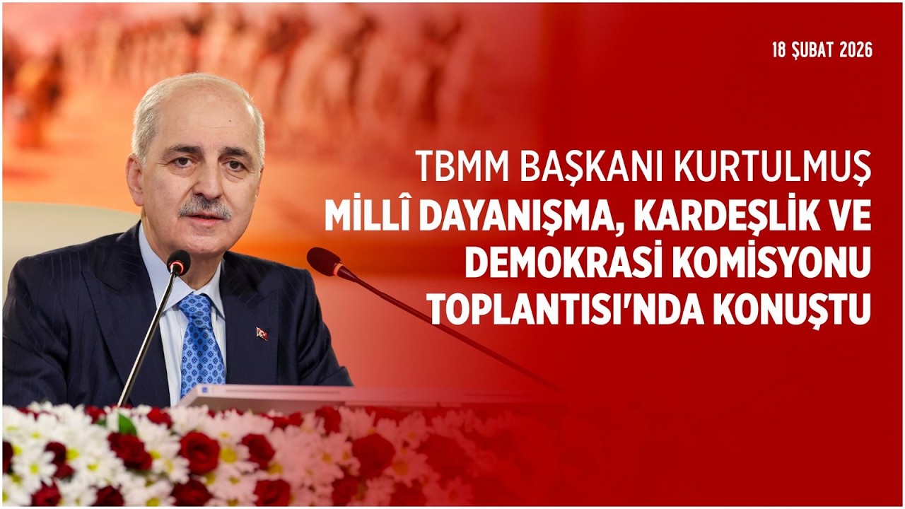 TBMM Başkanı Kurtulmuş, Millî Dayanışma, Kardeşlik ve Demokrasi Komisyonu Toplantısı'nda konuştu