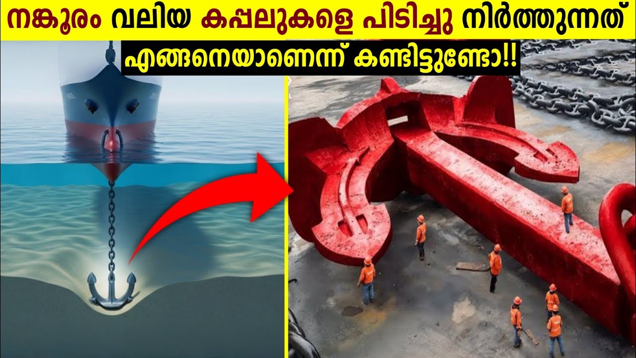ചെറിയൊരു നങ്കൂരം വലിയ കപ്പലുകളെ എങ്ങനെയാണ് പിടിച്ച് നിർത്തുന്നത്!😱⚓️How Ship Anchors Work Explained