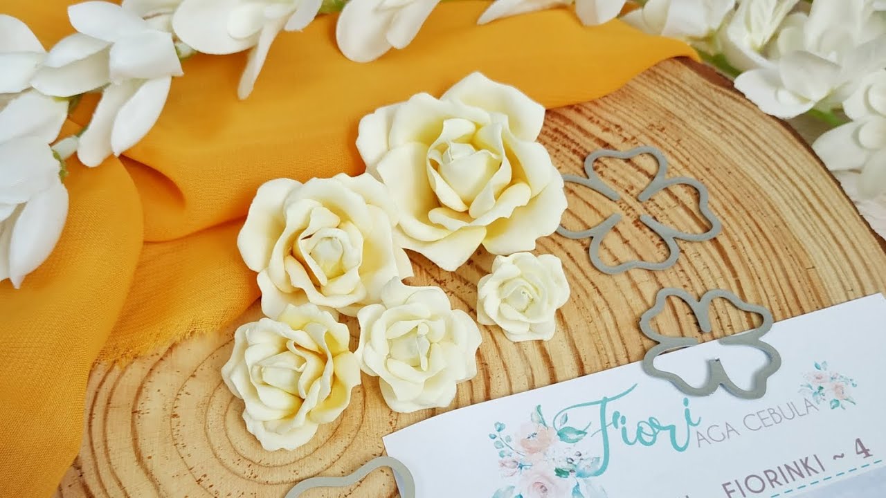 Foamiranowe róże z wykrojnika Fiori Melisa i Fiorinki 4