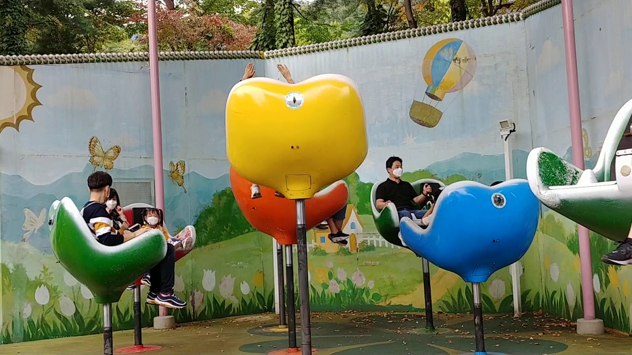 200929 하늘도시 소윤이 시윤이 에버랜드 플래시팡팡 타기2