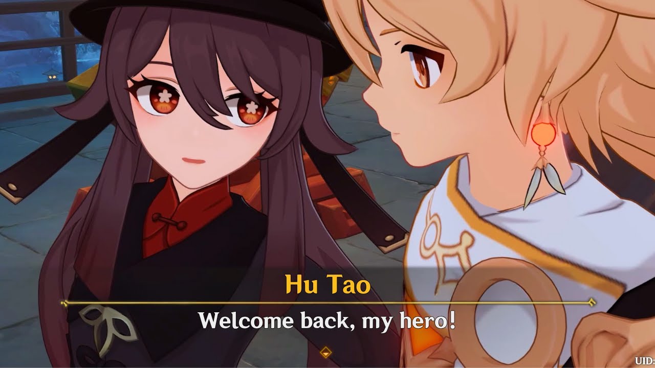 Hu Tao surprises Aether with a 𝐰𝐚𝐫𝐦 thank you.. | Lantern Rite 5.3 Cutscene