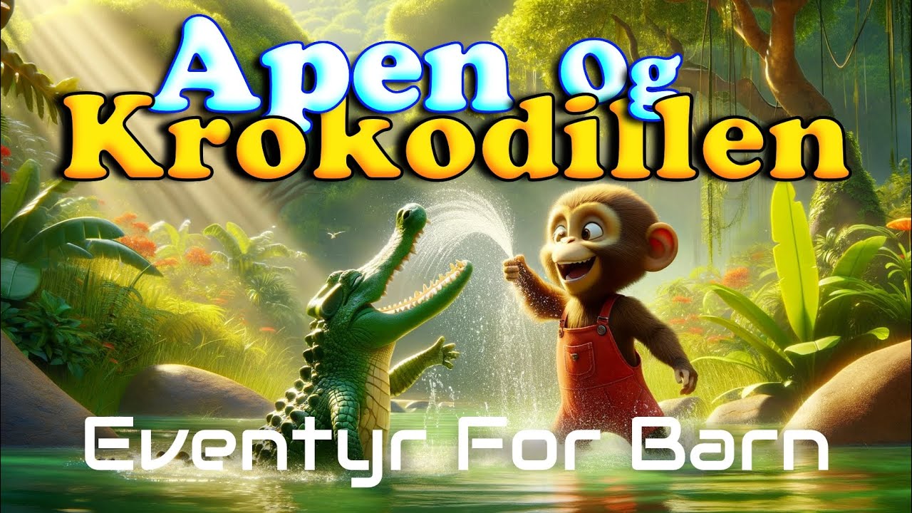 Apen Og Krokodillen 🐒🐊| Eventyr For Barn Med bilder og Tekst | Barneforlaget
