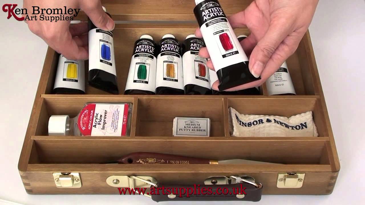 W&N Artists' Acrylic Bamboo Boxset