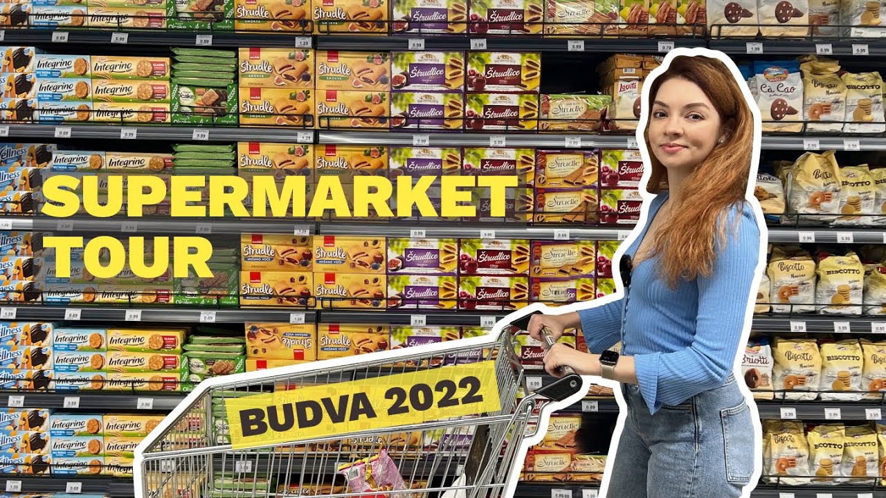 Cheap BUDVA SUPERMARKET tour  🥬  Montenegro cost of living 2022