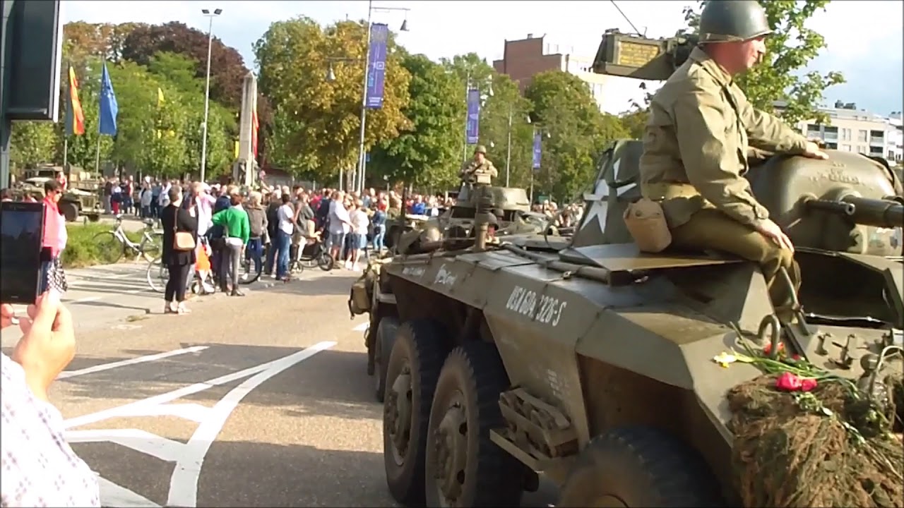 2nd armored in europe in Hasselt  België voor 75 jaar bevrijdings herdenking