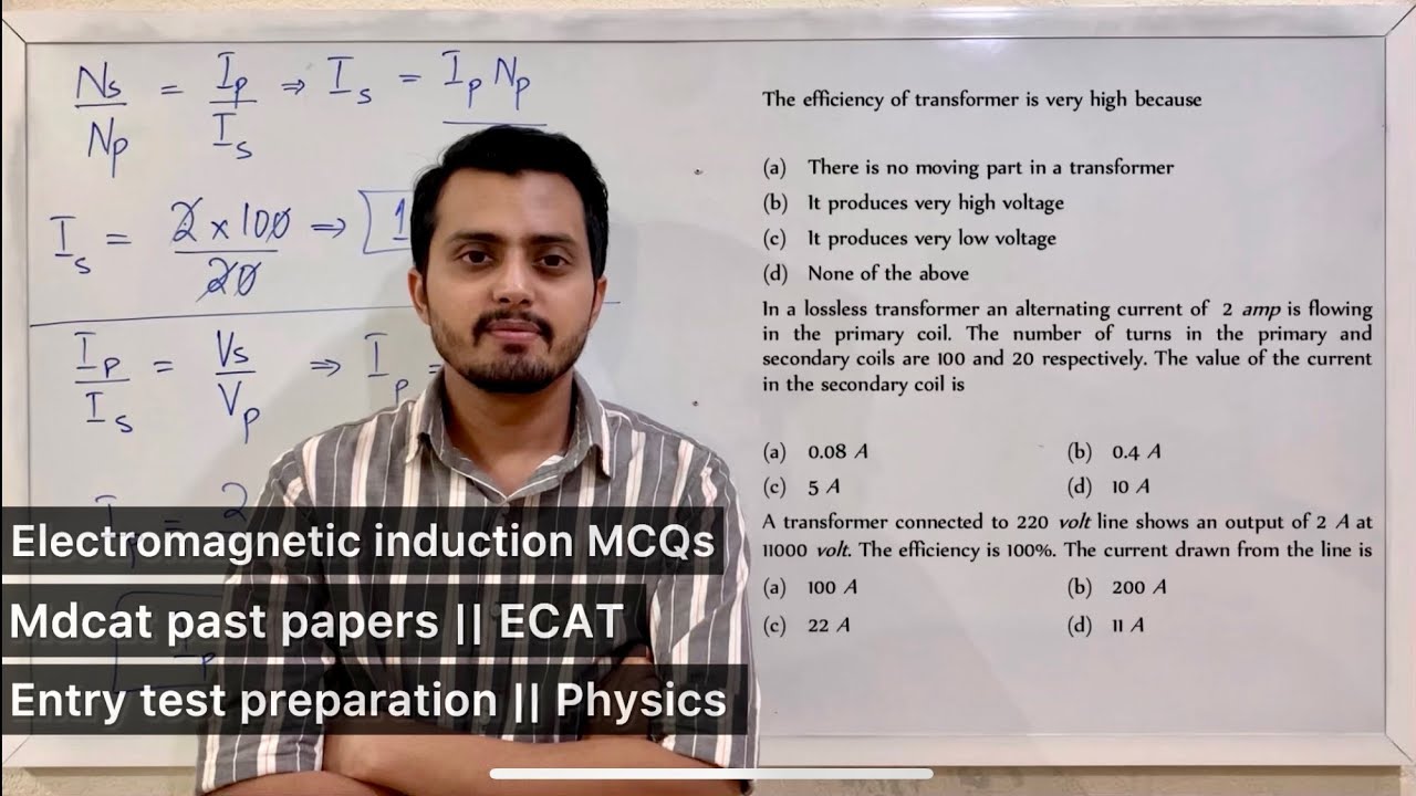 Electromagnetic induction MCQs || Mdcat past papers || ECAT || Entry test preparation || Physics