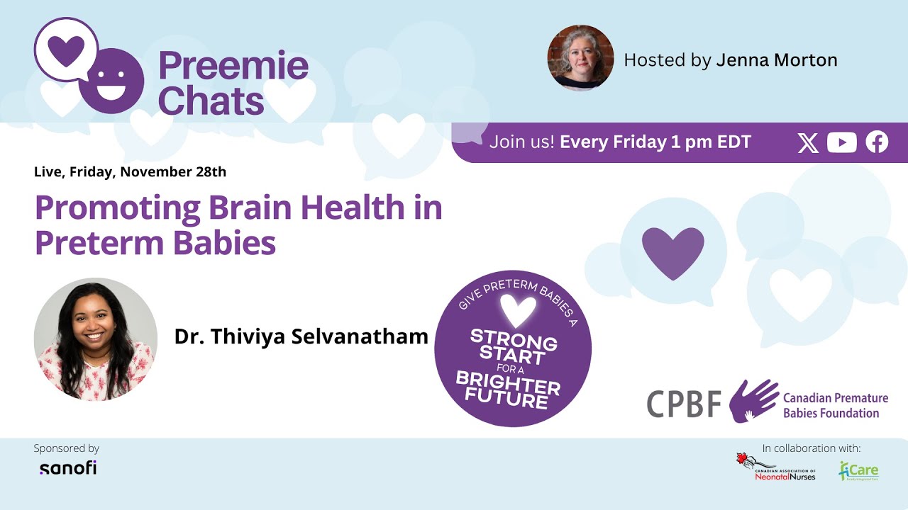 LIVE - Brain Health in Preterm Babies - November 28 at 1 pm EST