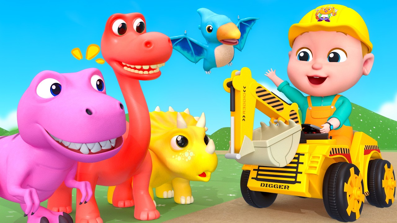 Wheels On The Bus - Dino Surprise Eggs - Dinosaur Egg Car Song | TimoBoy Kids Songs & Nursery Rhymes
