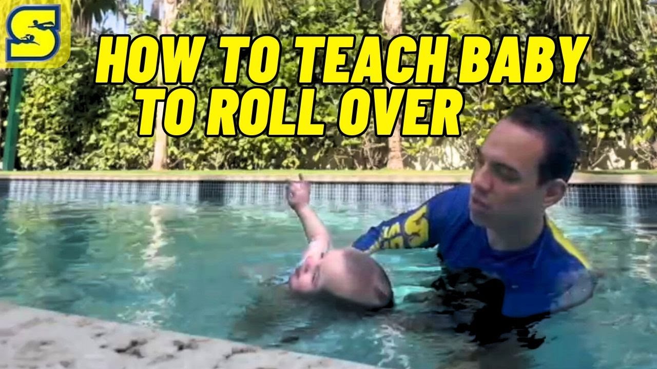 Teaching Babies To Roll over in the Pool - Swim Lesson Tips for Babies