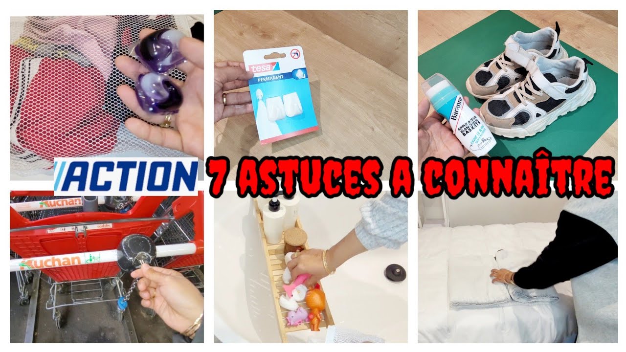 💡7 ASTUCES A CONNAÎTRE😱💥ACTION/AUCHAN  #cleaninghacks #hacks #astuces #astucesaconnaitre #action