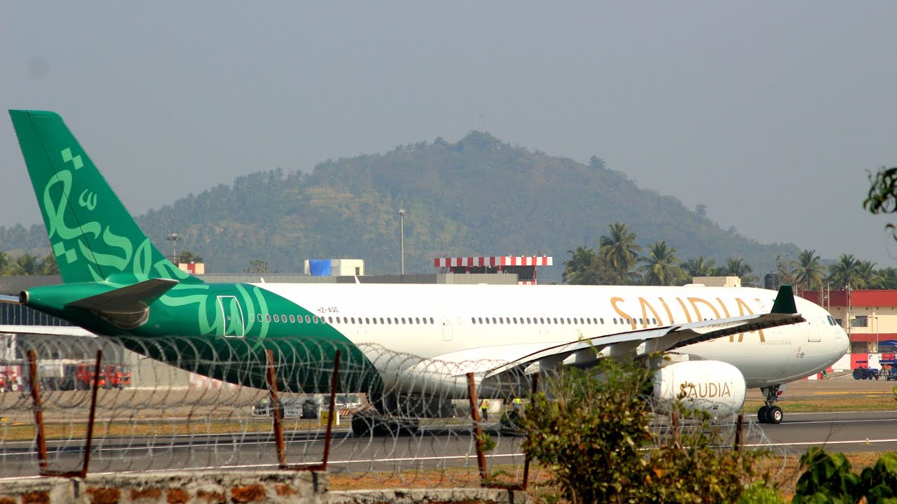 Saudi Arabian Airlines Takeoff From Karipur Int'l Airport | HD