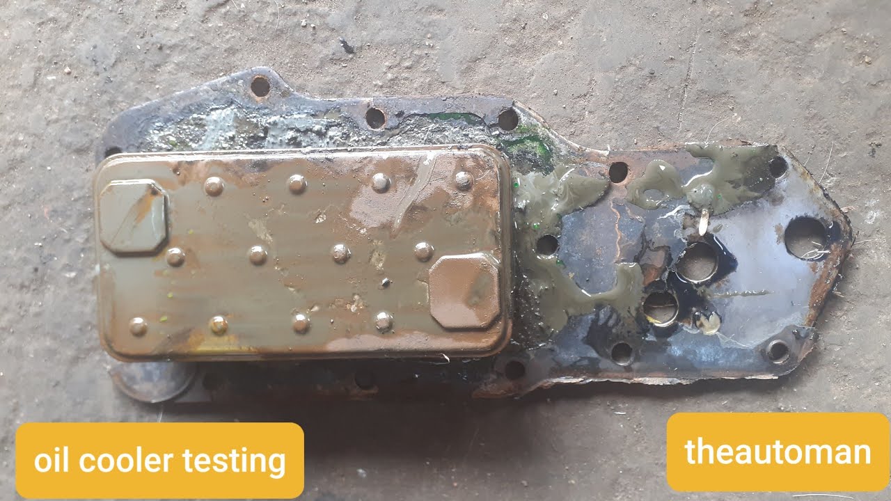 cummins engine tata. Oil mixed in water. Radiator men oil ana. Oil cooler testing.