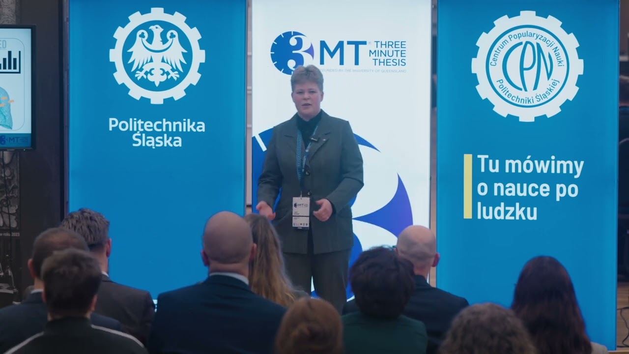 Anna Mrukwa – finalistka śląskiej edycji konkursu Three Minute Thesis® 2025