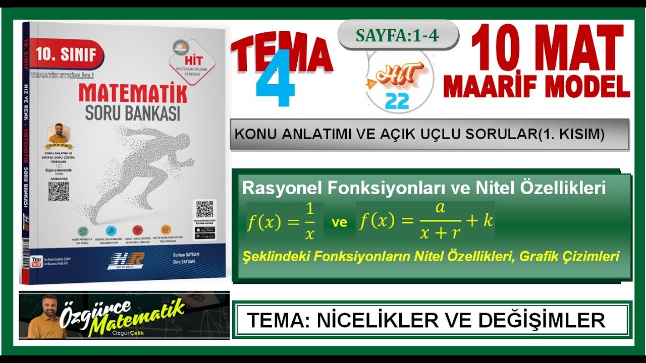 Hız ve Renk MAT_10/HİT_22---1. KISIM  (RasyonelFonksiyonların Nitel özellikleri)