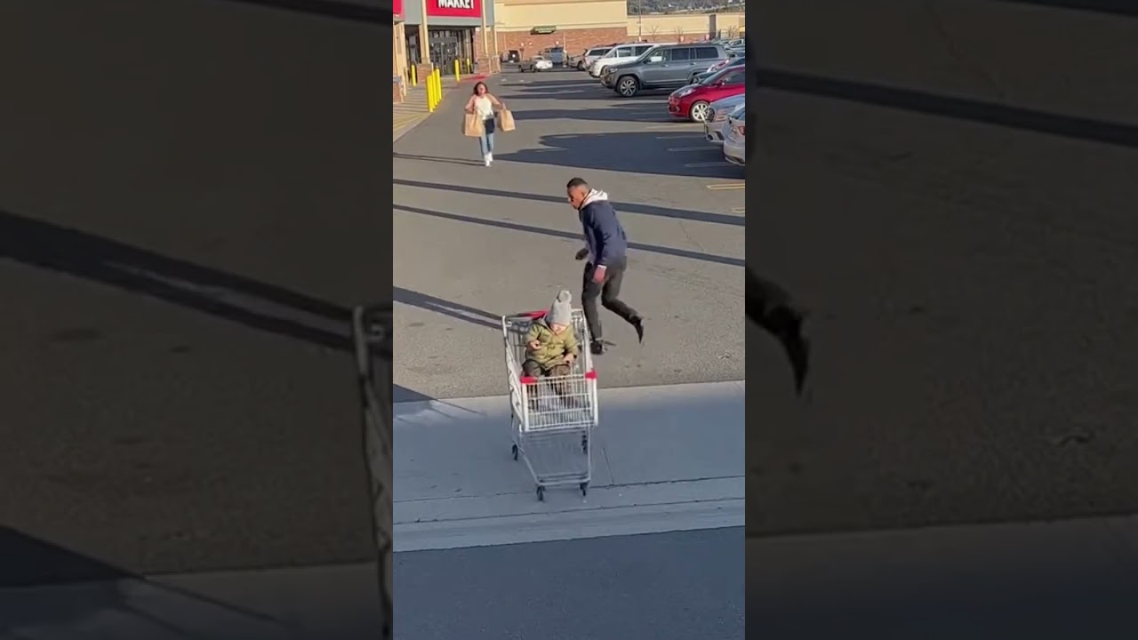 Stranger Stops Runaway Shopping Cart