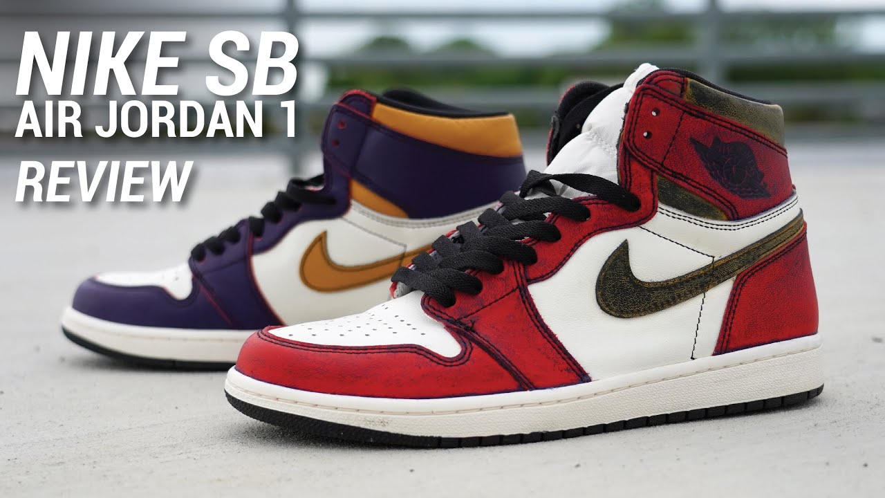 NIKE SB Air Jordan 1 Lakers Review & Wiping OFF Paint!