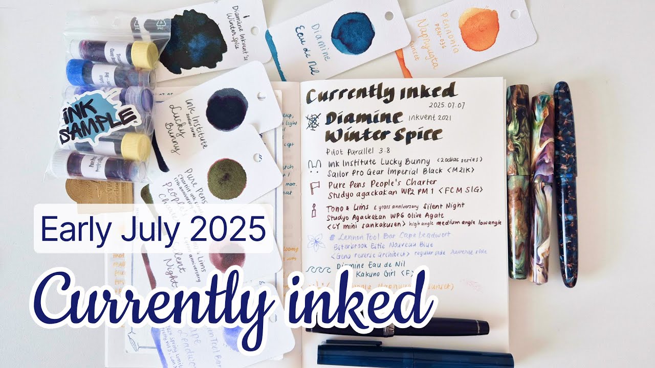 Currently Inked Early July 2025 | Ink Institute, Tono & Lims, Lennon Tool Bar