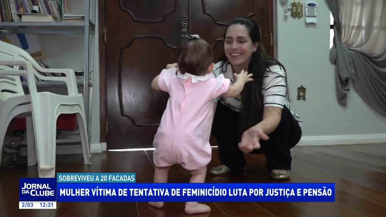 Vítima de tentativa de feminicídio luta por justiça e pensão + LINK - Jornal da Clube (02/03/26)