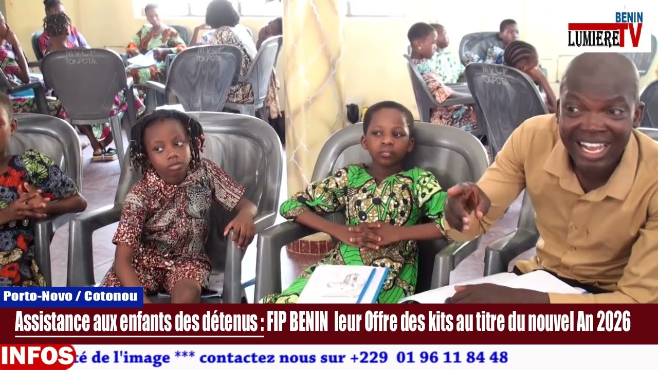 Ouémé/littoral : l'ONG FIP BENIN rend le sourire aux enfants des détenus en leur offrant des cadeaux