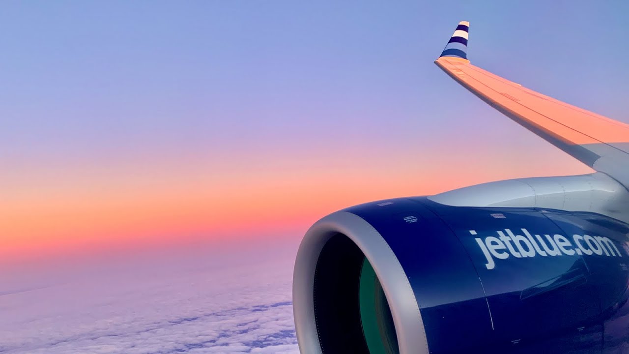 Beautiful Sunrise Landing — New York JFK – Airbus A220-300 – JetBlue Airways