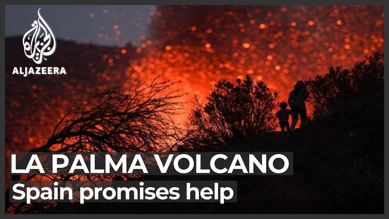 Lava cascades from La Palma volcano as Spain promises help
