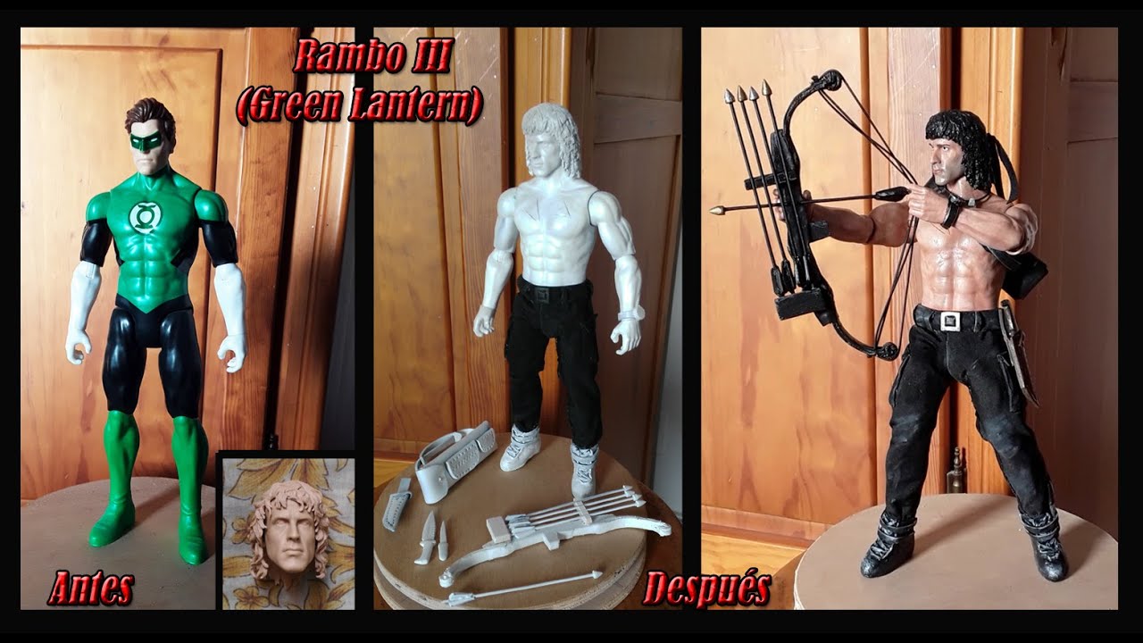 Rambo 3 Custom (base Green Lantern -Mattel).