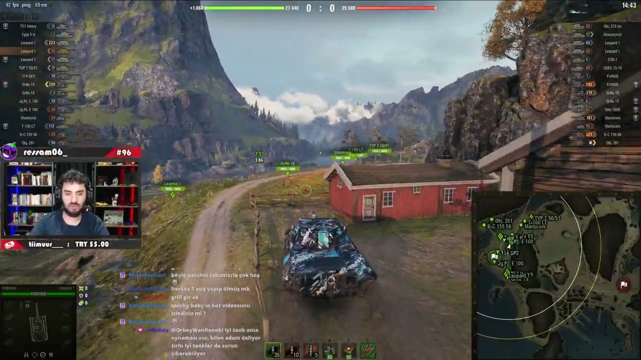WoT || C Segmenti Leopard 1 ile İbretlik 15-0 Sonrası Kompakt bir Maç