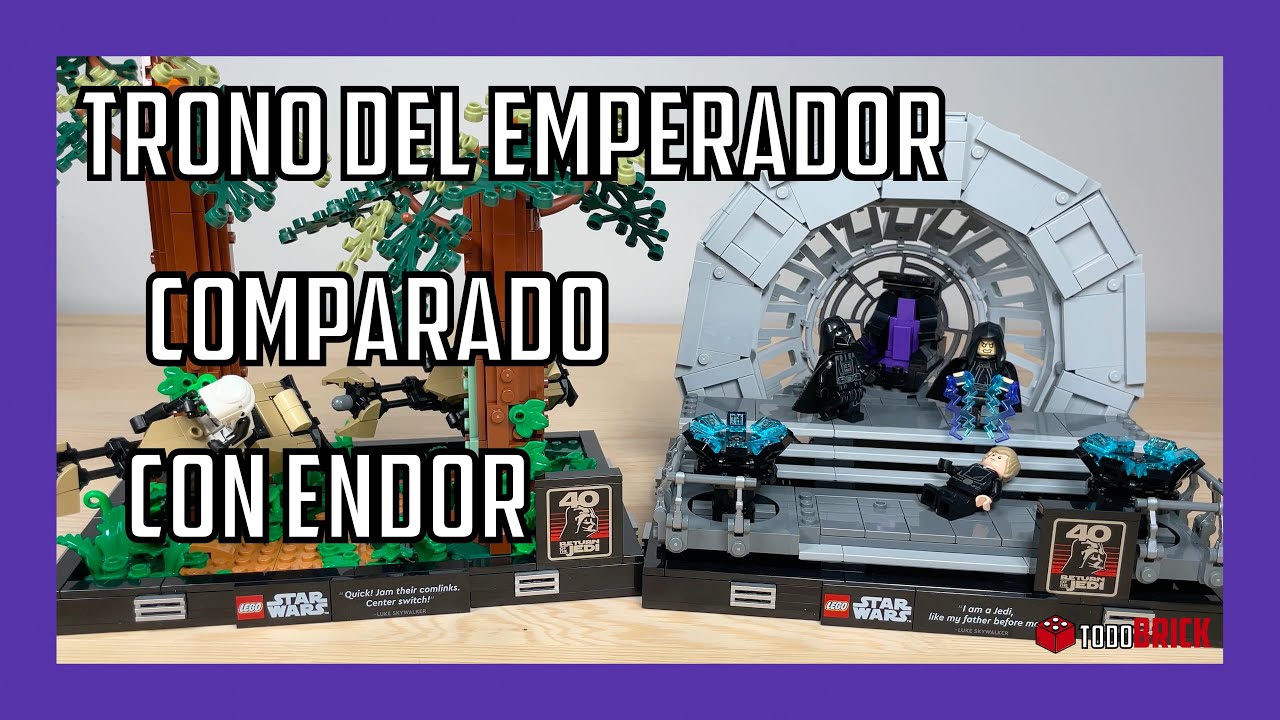 LEGO Star Wars Sala del trono del Emperador 75352 análisis y COMPARADO con el diorama de Endor