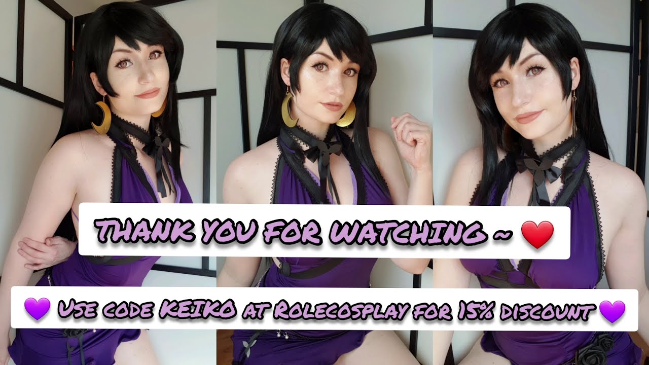 Tifa Lockhart purple dress review ~ Rolecosplay collaboration 💜💜