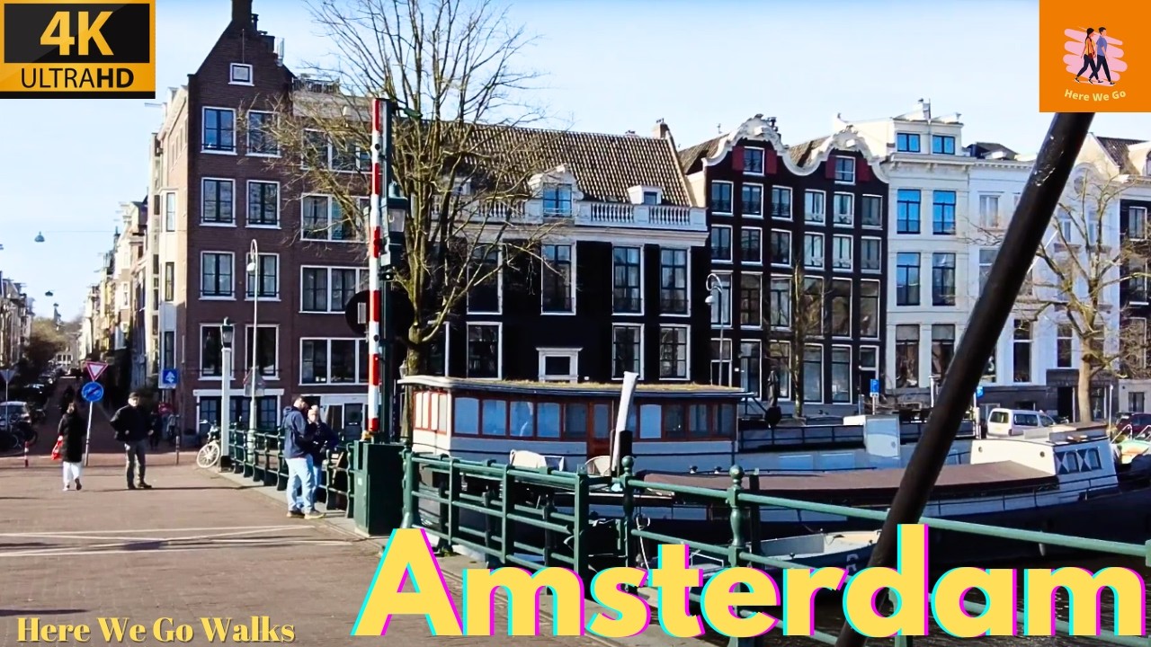 Amsterdam Walk 2025 | Sunny Sunday Walk | River Amstel | Here We Go Walks