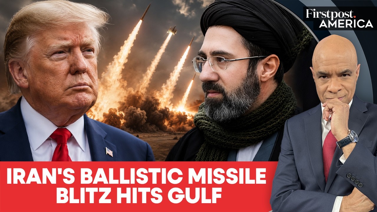 Iran Releases Exclusive Video of Ballistic Missiles Hitting US Bases in Gulf | Firstpost America
