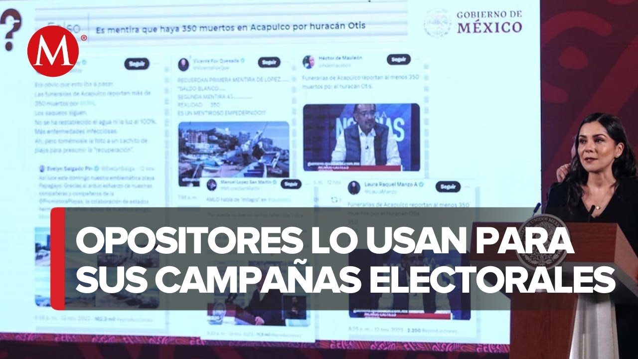 AMLO y Vilchis desmienten cifra de 350 fallecidos por 'Otis'; 