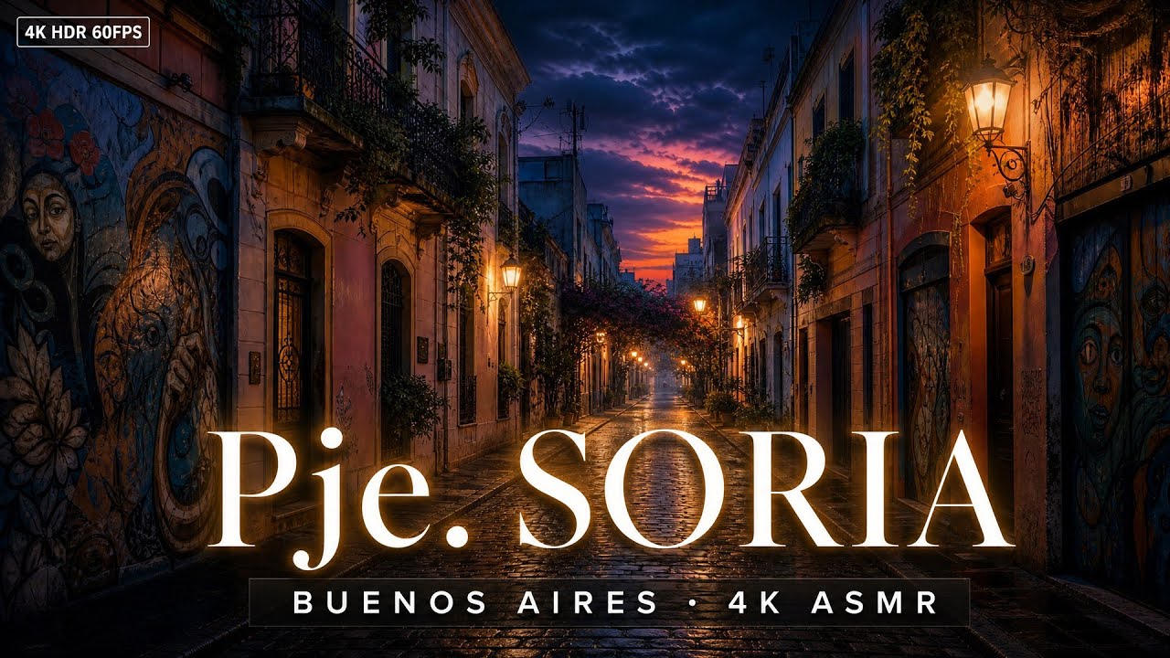 🌆 ТАИНСТВЕННЫЙ Pje. Soria в Буэнос-Айресе | 4K 60fps HDR ASMR Прогулка