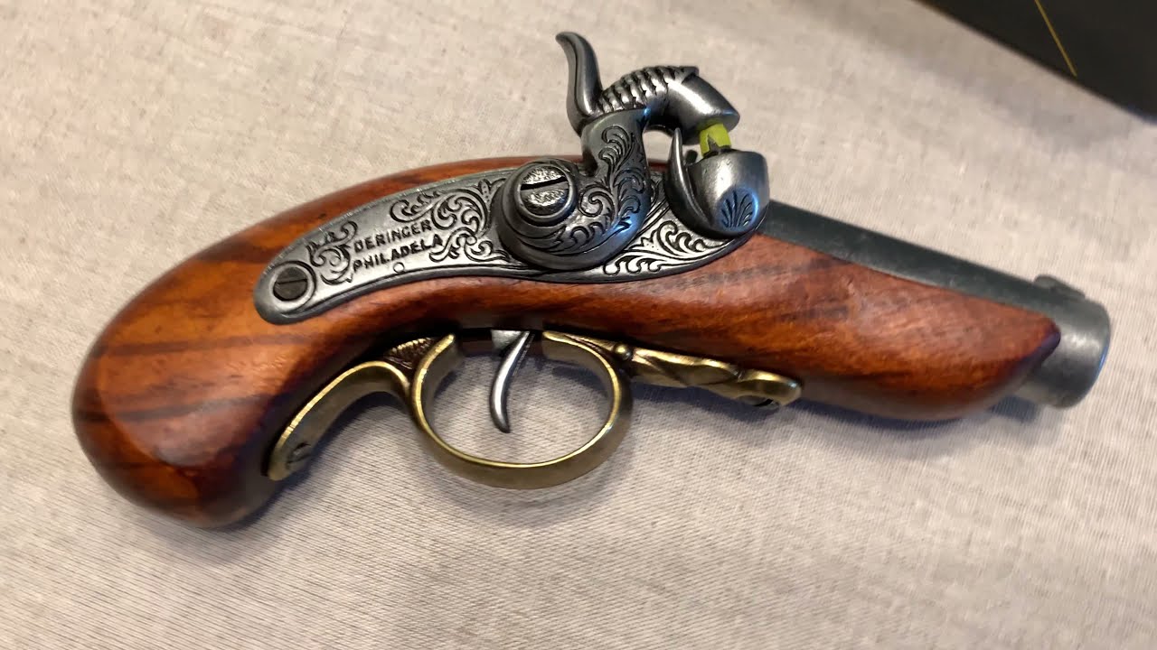 Пистолет мини Деринджер Филадельфия с пистонами, Baby Philadelphia Deringer pistol, USA, Denix 1018