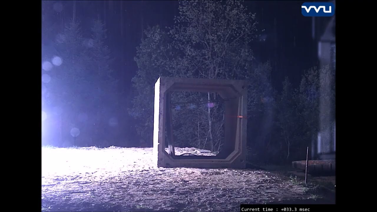 Explosion of 20 kg TNT from 5 m   Blast resistance test   slow motion camera from 90 degree angle