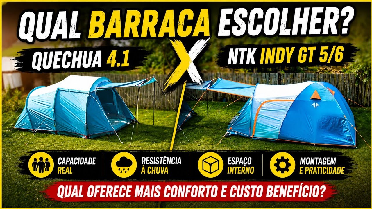 Arpenaz 4.1 ou NTK GT Indy 5/6? Comparativo sincero entre barracas familiares