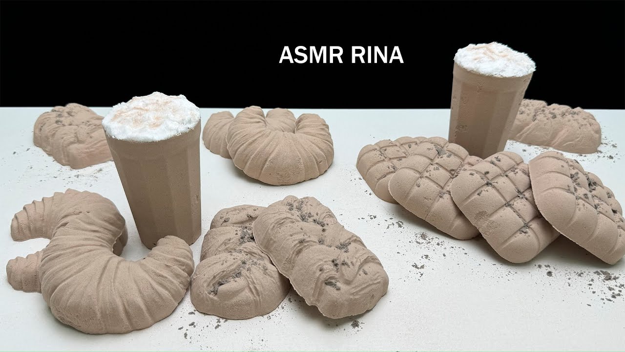 ASMR baking soda |coffee with cookies| 2 videos|