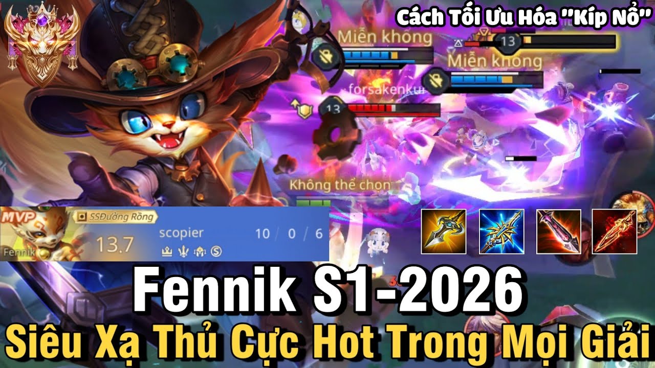 Fennik S1-2026 Liên Quân Mobile | Cách Chơi, Lên Đồ, Phù Hiệu, Bảng Ngọc Cho Fennik S1 2026 Đi Đường