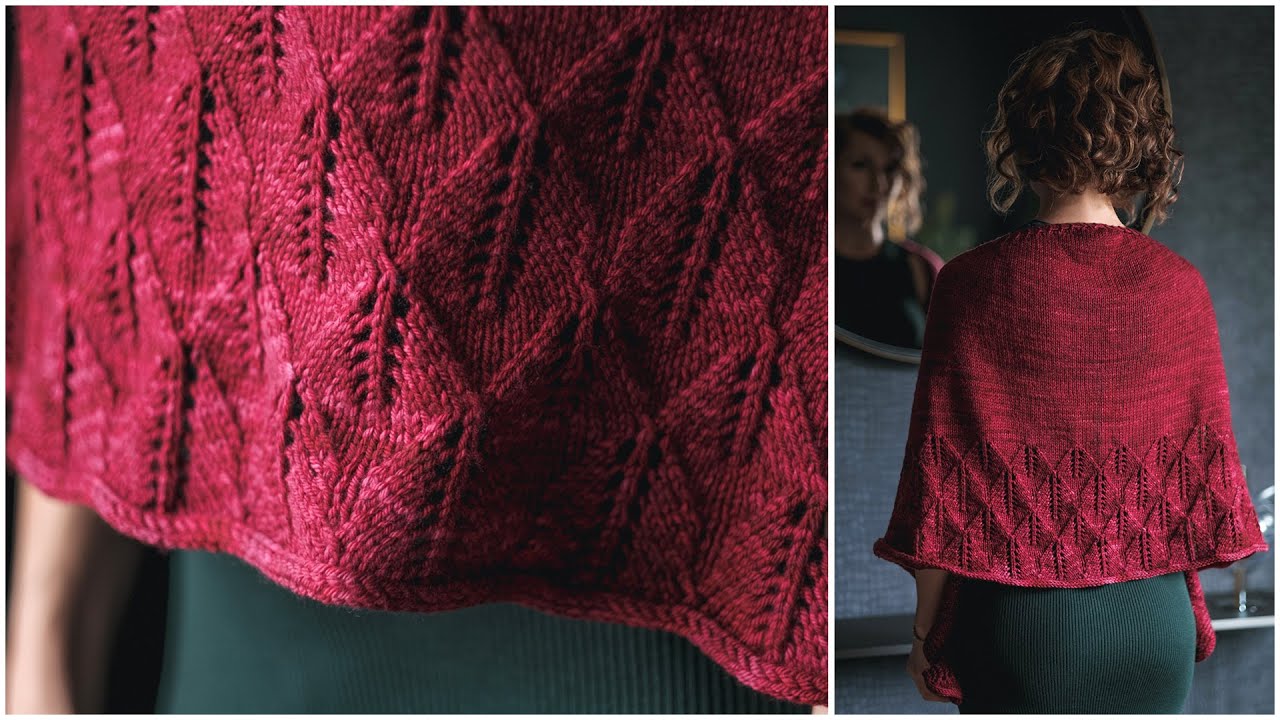 Knit this Cozy Holiday Rain-Inspired Shawl Pattern! Pink Rain - Learn I-cord Bind Off