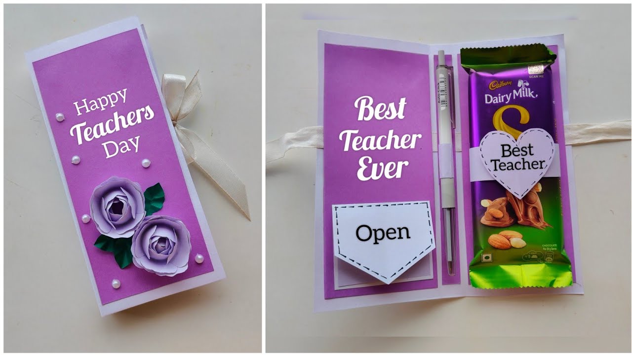 DIY Teachers Day Gift Card with Chocolate & Pen | Last Minute Teacher's Day Gift Idea | Best Teacher